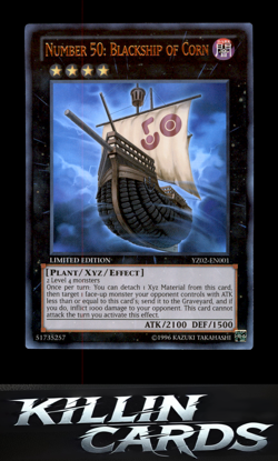 Number 50: Blackship of Corn YZ02-EN001 Ultra Rare Yu-Gi-Oh! ZEXAL Manga Promoti - Image 1