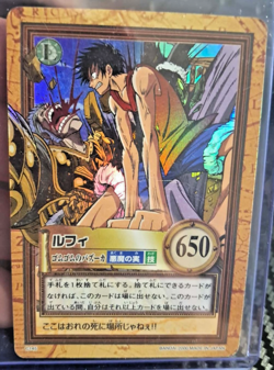 BANDAI One Piece Hyper Battle C145 LUFFY HOLO FOIL SCARCE EARLY CARD VINTAGE - Image 1