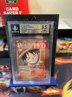 One Piece BGS 9.5 Japanese Monkey.D.Luffy SP ST01-012 Pillars Of Strength - Image 1