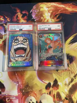 One Piece PSA 9 Japanese Alt Art Nami OP01-016 + Emporio Ivankov OP02-049 - Image 1