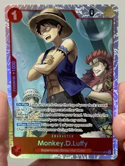 Monkey.D.Luffy OP14-013 The Azure Sea's Seven One Piece Foil SR NM - Image 1