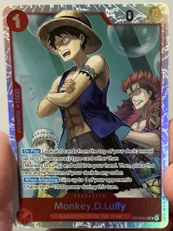 Monkey.D.Luffy OP14-013 The Azure Sea's Seven One Piece Foil SR NM - Image 2