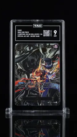 One Piece Carrying On His Will Sabo OP07-118 SP SEC Secret Rare TAG Mint 9 - Image 1