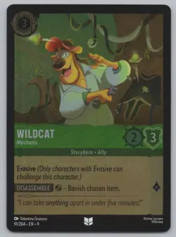 Disney Lorcana Cold Foil - Wildcat - Mechanic 91/204 - Fabled - Image 1