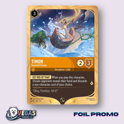 Timon - Snowball Swiper 32/P3 Cold Foil Promo Winterspell NM Disney Lorcana - Image 1