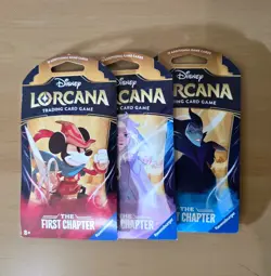 🔥Disney Lorcana First Chapter Sleeved Booster Pack Art Bundle Lot of 3 Booster - Image 3