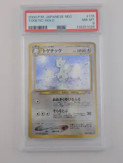 PSA 8 - Togetic Holo No. 176 - Pokemon Neo Japanese 2000 Graded Pokemon Card - Image 2