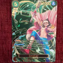 Bandai One Piece Card Game Smoker SP OP10-030 SR Special Foil Banish Character - Image 1