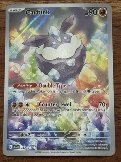 Pokemon TCG Carbink 242/217 Ascended Heroes Illustration Rare NM Card - Image 1