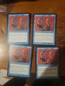 4x Legerdemain Tempest Regular Magic the Gathering MTG Card Vintage Rare Blue - Image 1
