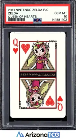 The Legend Of Zelda 2011 Zelda Queen Of Hearts Zelda Playing Card GEM MT PSA 10 - Image 1
