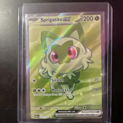 Pokemon Sprigatito EX Ultra Rare Full Art Holo Card 251/217 ASC Grass Type 200HP - Image 1