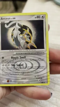 Pokemon TCG Arceus Card Holo, Colorless, LV. 100,AR5, 2009 LP/MP - Image 2
