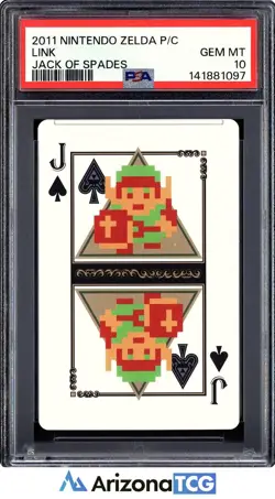 The Legend Of Zelda 2011 Link Jack Of Spades Zelda Playing Card GEM MINT PSA 10 - Image 1