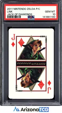 The Legend Of Zelda 2011 Link Jack Of Diamonds Zelda Playing Card GEM MT PSA 10 - Image 1