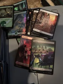 Magic The Gathering Lot Of 600+ Full Art Basic Lands Includes Foils Surges - Image 2