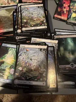 Magic The Gathering Lot Of 600+ Full Art Basic Lands Includes Foils Surges - Image 4