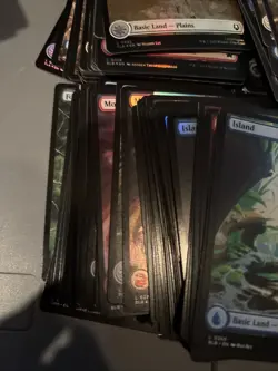 Magic The Gathering Lot Of 600+ Full Art Basic Lands Includes Foils Surges - Image 5