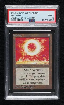 Sol Ring Magic: Collectors' Edition Non-Playable Gold Backs PSA 9 MINT 1993 - Image 1
