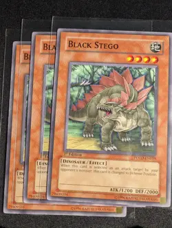 Yugioh - 3x Black Stego POTD-EN019 1st Edition Common NM - Image 1