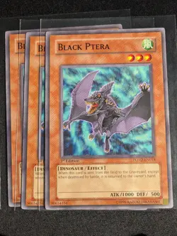 Yugioh - 3x Black Ptera POTD-EN018 1st Edition Common NM - Image 1