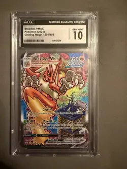 Blaziken VMAX 201/198 Chilling Reign Alt Art CGC 10 Pokemon - Image 1
