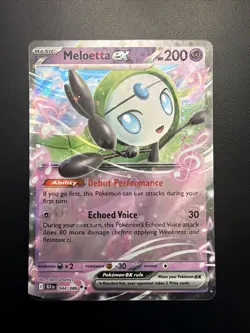 Pokemon 2025 Black Bolt Meloetta EX#044/086 Double Rare NM - Image 1