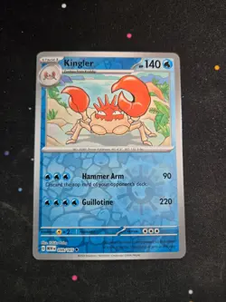 Kingler 099/165 Uncommon 151 Pokemon Reverse Holo NM - Image 1