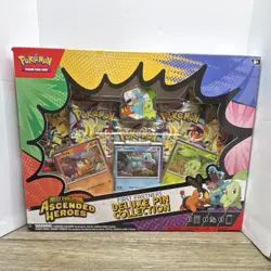 Pokemon TCG Mega Evolution Ascended Heroes Pin Collection Kit - Chikorita, Tepi… - Image 1