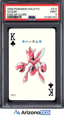 Pokemon 2000 Scizor 212 King Of Clubs Gold Playing Card Japanese PSA 9 - Image 1