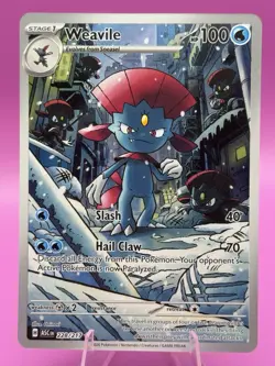 Pokemon TCG Holo Rare Weavile 228/217 Near Mint Near Mint Condition - Image 1