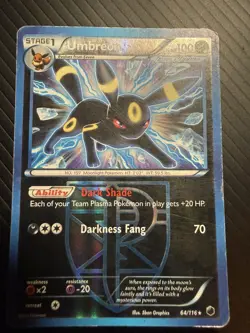 Pokemon TCG Umbreon Team Plasma 64/116 Plasma Freeze Reverse Holo Rare MP - Image 1