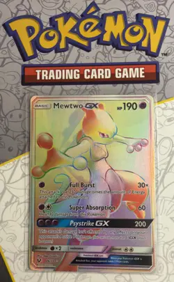 🌈 Pokemon Mewtwo GX – Secret Rainbow Rare – Shining Legends 76/73 - Image 1