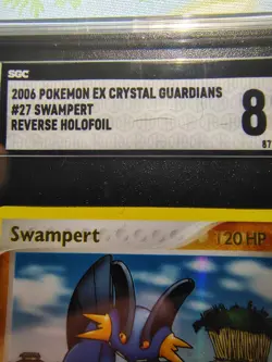 Swampert 27/100 EX Crystal Guardians Reverse Holo SGC 8 NM MT Pokemon 2006 - Image 2