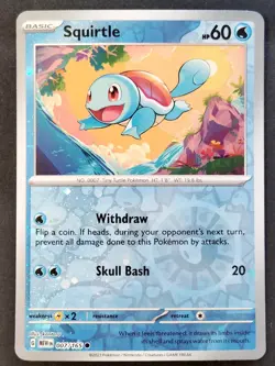 Squirtle 007/165 ✰151 PROMO✰ Reverse Cosmos Holo Costco Exclusive, Pokemon 2023 - Image 1