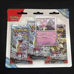 Pokemon TCG Stellar Crown 3-Pack Blister with Tinkaton Promo - Image 1