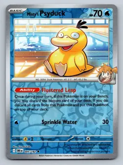 Misty's Psyduck Destined Rivals 045/182 UC NM Energy Reverse Foil Pokemon AA396 - Image 1