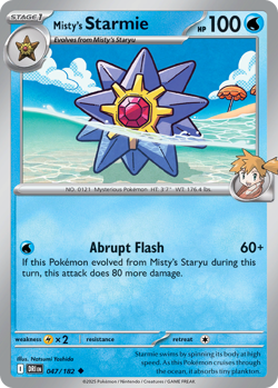 Misty's Starmie 047 182 UC Destined Rivals Pokemon NM - Image 4