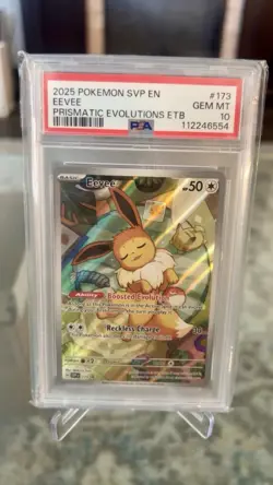 2025 POKEMON SVP EN-SV BLACK STAR PROMO #173 EEVEE PSA 10 - Image 1