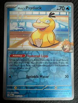 Misty's Psyduck 045/182 Uncommon Destined Rivals Pokemon Reverse Holo Near Mint - Image 1