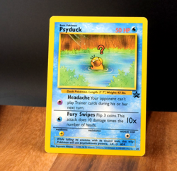 Psyduck #20 WOTC Black Star Promo Pokemon Card 2000 Non Holo Vintage LP - Image 1