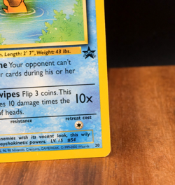 Psyduck #20 WOTC Black Star Promo Pokemon Card 2000 Non Holo Vintage LP - Image 5