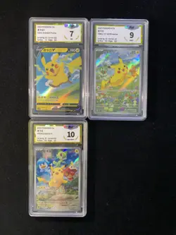 2025 Pokemon TCG S-Chinese PROMO 004/SV-P 019/024 Pikachu Holo PGS 10 Lot*3 LU57 - Image 1