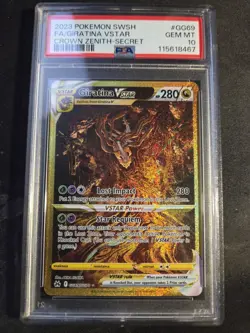 2023 POKEMON SWORD & SHIELD CROWN ZENITH SECRET FULL GIRATINA VSTAR PSA 10 ENG - Image 1