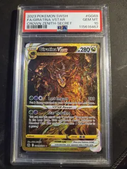 2023 POKEMON SWORD & SHIELD CROWN ZENITH SECRET FULL GIRATINA VSTAR PSA 10 ENG - Image 3