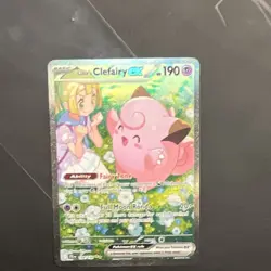 Pokemon Lillie's Clefairy EX Full Art Holo 184/159 Sv09 Journey Together - Image 3