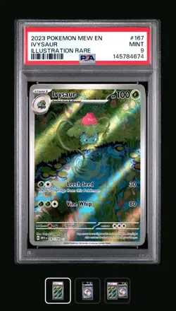 Pokemon TCG Ivysaur Illustration Rare Holo 167/165 Scarlet & Violet PSA 9 - Image 1