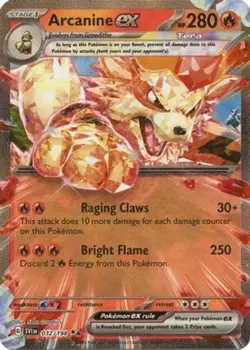x1 Arcanine ex - 032/198 - Double Rare Pokemon SV01 Scarlet & Violet Base M/NM - Image 1