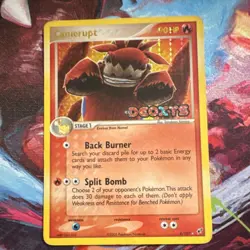 Pokemon Camerupt EX Deoxys Reverse Holo Rare 4/107 Stage 1 90 HP Split Bomb - Image 1
