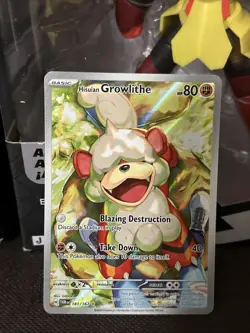 Pokemon TCG Hisuian Growlithe Twilight Masquerade IR 181/167 - Image 1